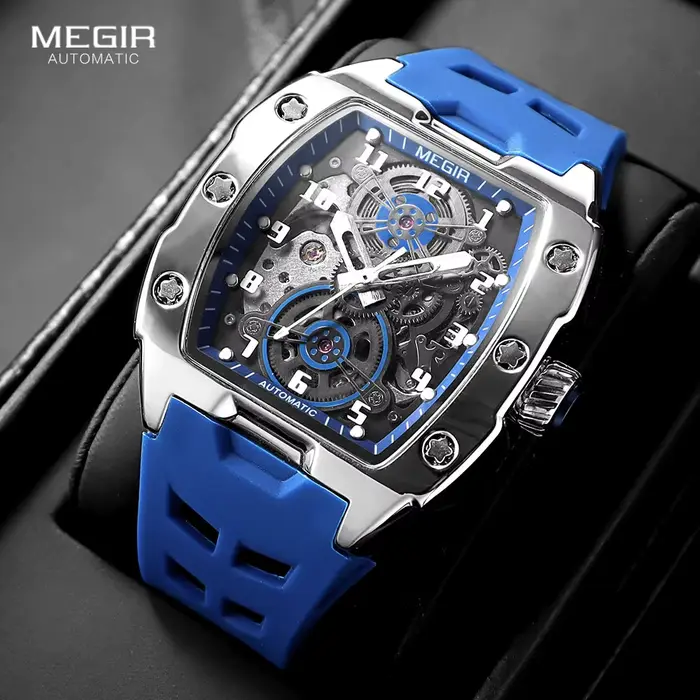 Montre Mécanique Bleue pour Homme
