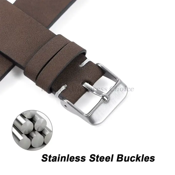 Bracelet de montre en cuir Vintage pour Seiko pour Omega 20mm 22mm
