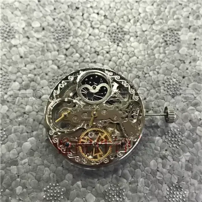 Nouveaux accessoires de montre, mouvement creux à double boîte, balancier fin en Chine, mouvement mé