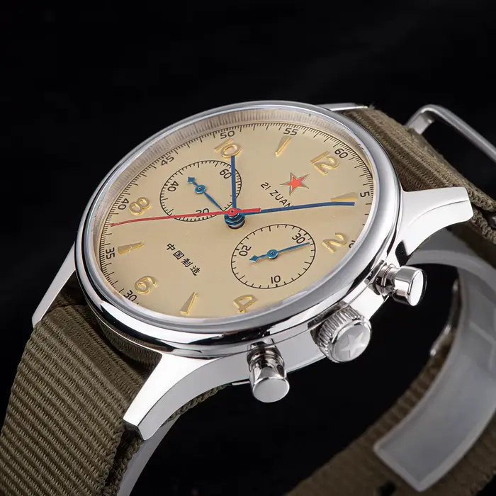 1963 Polit chronographe montre pour hommes avec mouette ST1901 mouvement Original Air Force 38mm montres mécaniques Reloj Homber