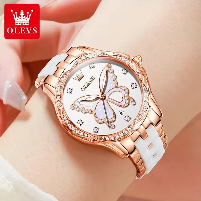 Montre à quartz en céramique pour femme