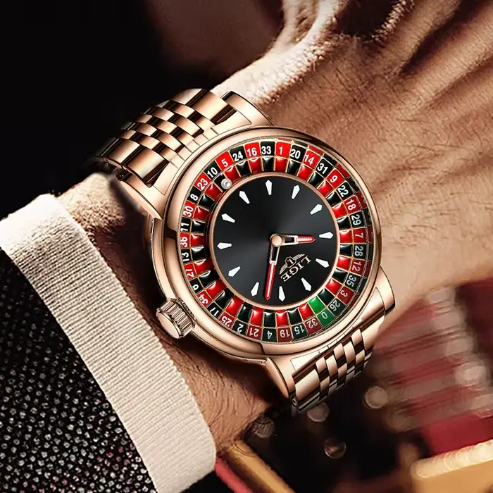 LIGE 2025 montres de luxe créatives hommes Roulette jeu cadran mode
