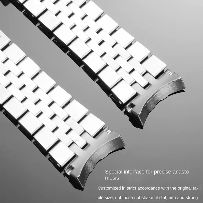 Bracelet de montre de style Jubilee argenté de 20mm