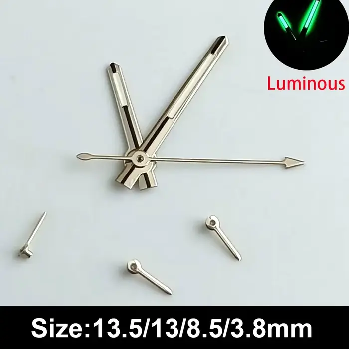 Aiguilles de montre compatibles avec le mouvement à quartz VK63 VK63A, vertes et lumineuses