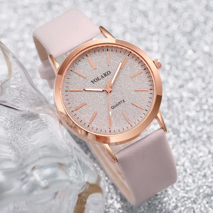 Montre à Quartz pour Femmes en Bronze Rose Décontractée Mode Cadran 40mm Occasions Spéciales