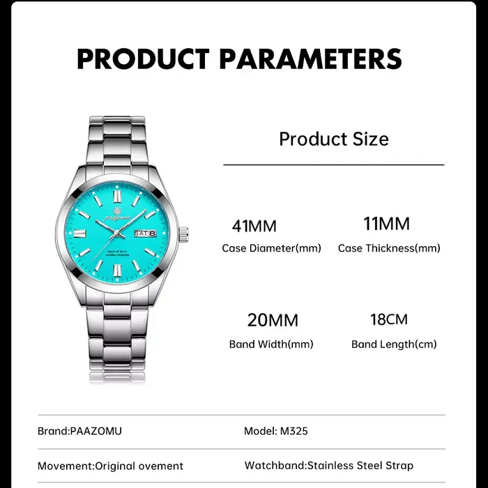 Montre homme analogique à quartz bracelet acier inoxydable étanche lumineuse simple business sport décontractée et élégante occasions spéciales