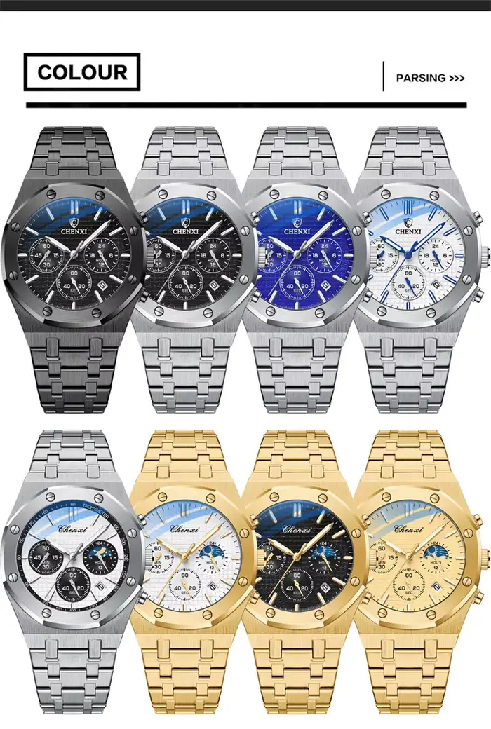 CHENghts-Montre de sport à quartz de luxe pour homme