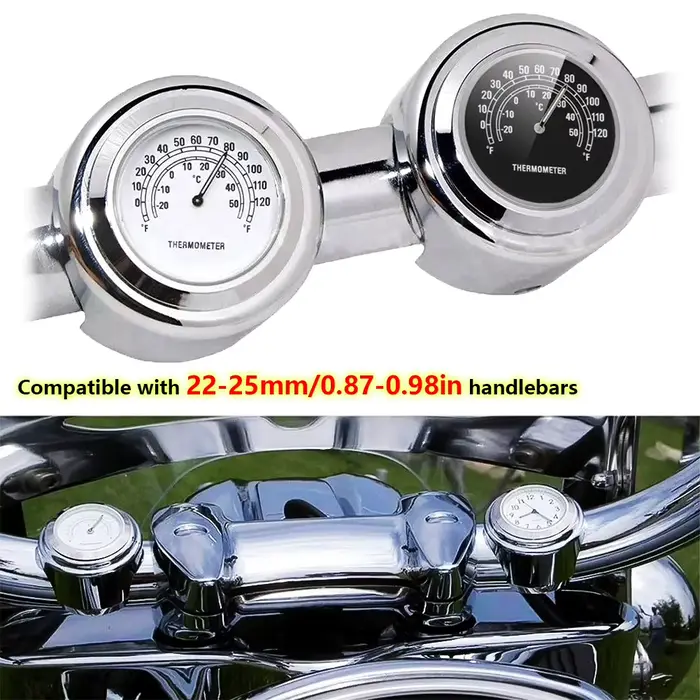 Montre de moto étanche avec jauge de température en aluminium pour motards et amoureux de la route occasions spéciales