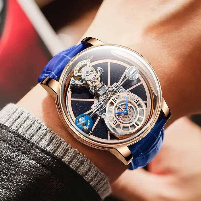 2024 HAEMMER montre pour hommes céleste boîtier Transparent conception