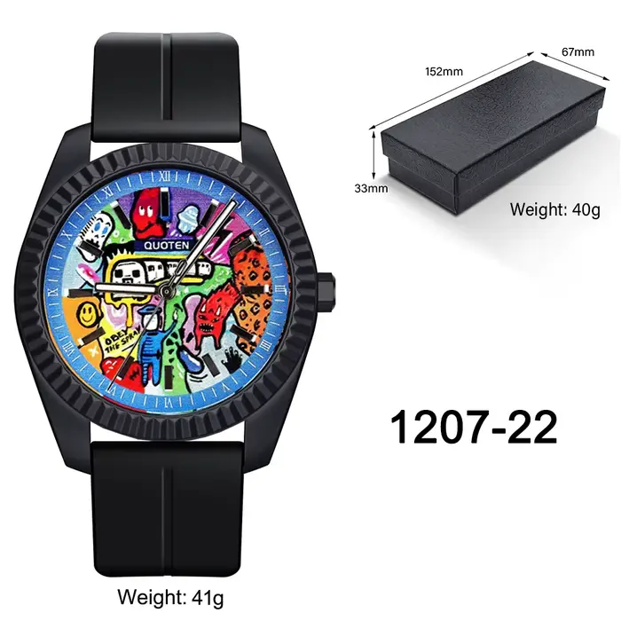 Nouvelle Montre Homme Ronde 2026 Cadran Art Abstrait Tendance Rétro Niche Luxe Cadeau Montre à Quart