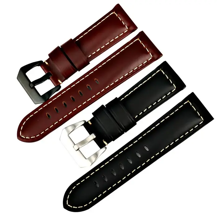 Bracelet de montre vintage MAIKES en cuir véritable pour montres traditionnelles styles classiques occasions spéciales