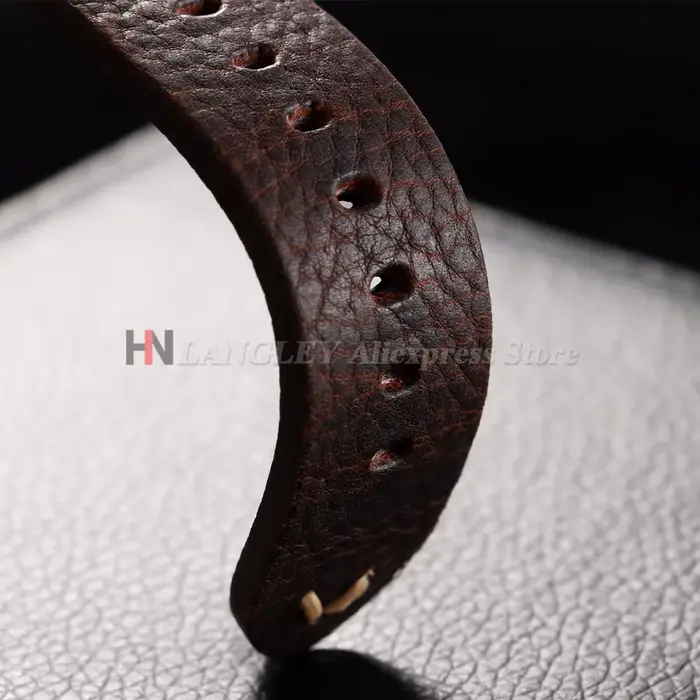 Bracelet de montre en cuir véritable fait à la main