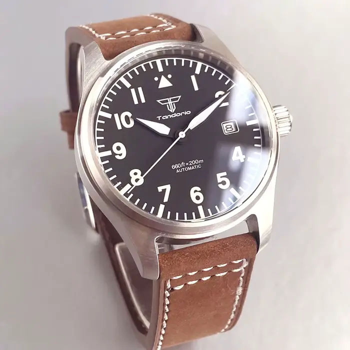Montres de plongée pilote aviateur 39mm, montre mécanique automatique Miyota8215 pour hommes, étanch