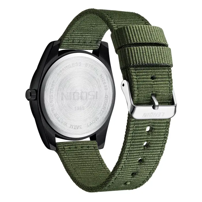 NIBOSI hommes montres aiguilles lumineuses horloge de luxe militaire sport calendrier Quartz montre-bracelet