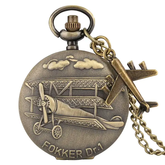 Amérique Nairpower B-29 Avion Quartz Montre De Poche Rétro Armée Militaire Collier JOClock avec Avio