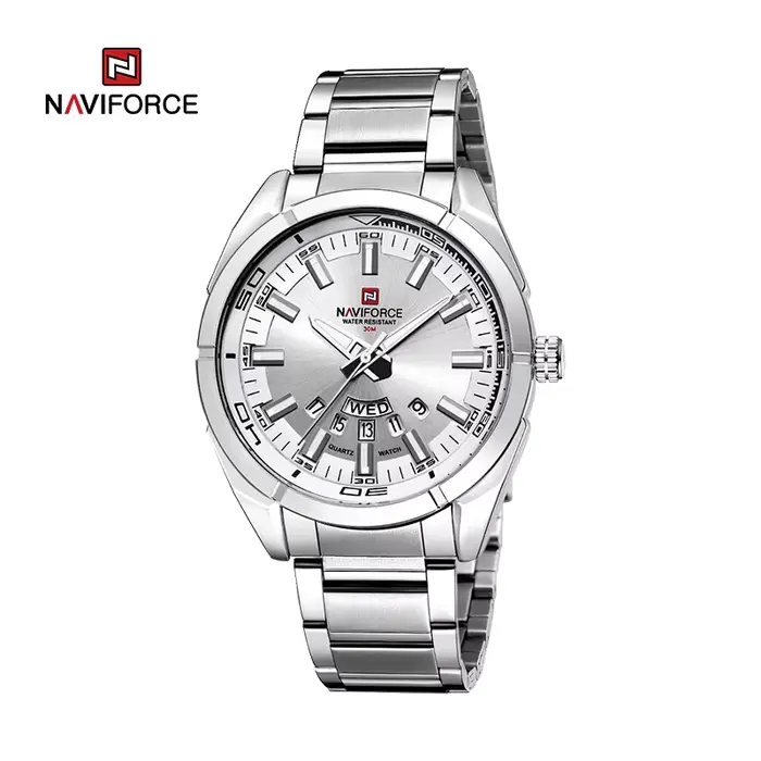 NAVIFORCE montre décontractée classique pour hommes en acier inoxydable teel Sport étanche hommes mo