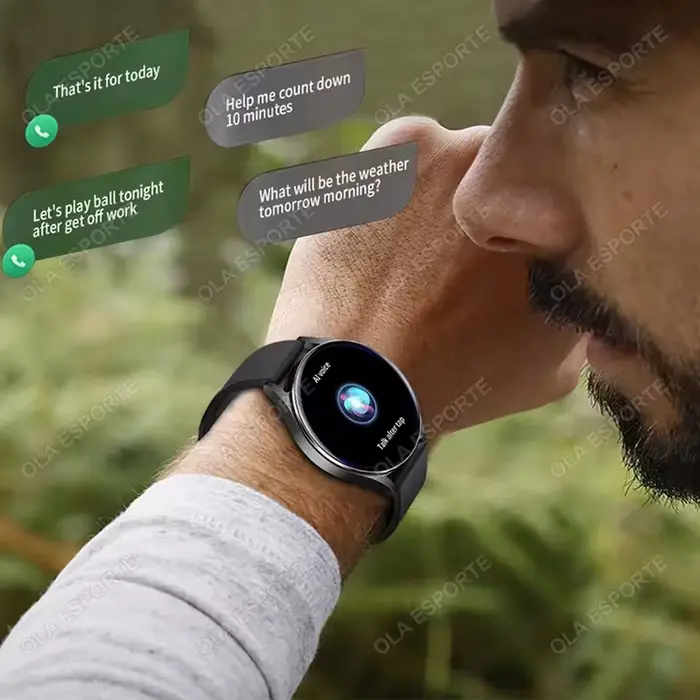 Montre Intelligente Ola Esporte Avec Surveillance de Fréquence Cardiaque Bracelet en Gel de Silice Compatible avec Android et iOS Pour Hommes et Femmes Occasions Spéciales Sportives et Voyage