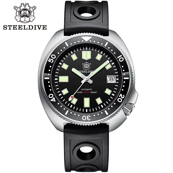 STEELDIVE SD1970 montre de plongée mécanique automatique capitaine Willard NH35 montres tortue homma