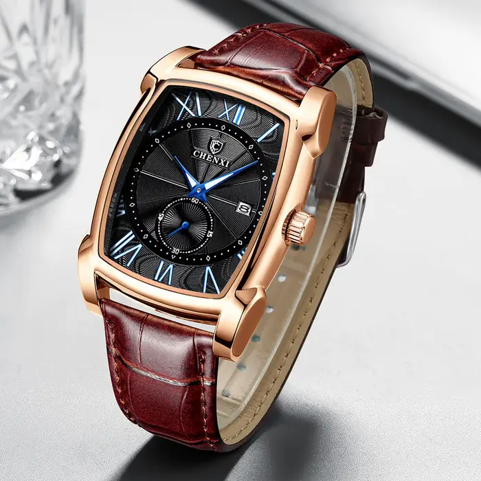 Montre à quartz étanche pour homme