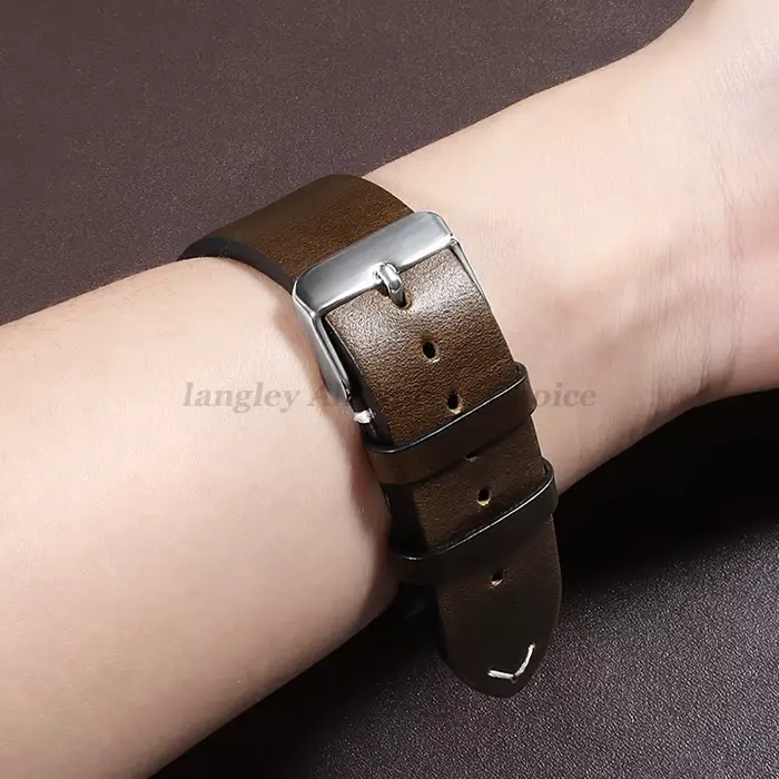 Bracelet de montre rétro en cuir véritable