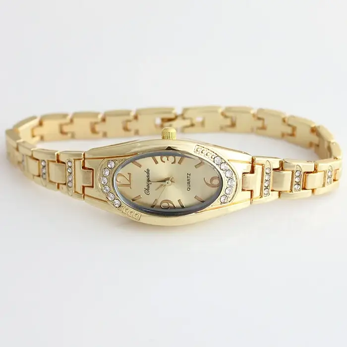 Montre-bracelet analogique en cristal Bling pour femme