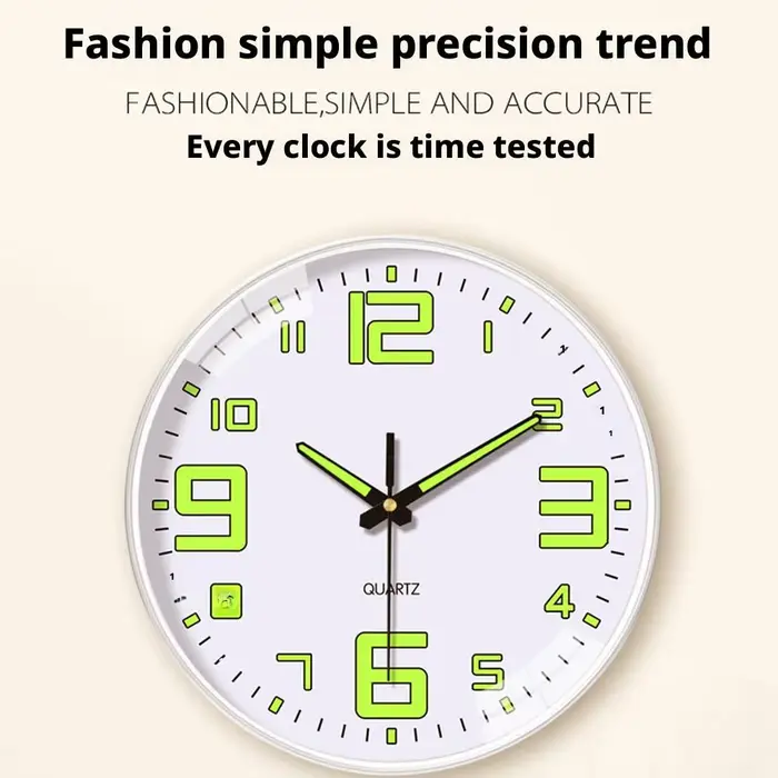 Horloge à Quartz lumineuse 8 pouces 20cm
