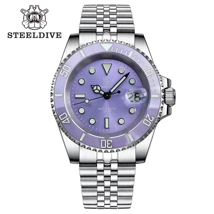 Montre de Plongée existent pour Homme Cadran Violet Water mesurost