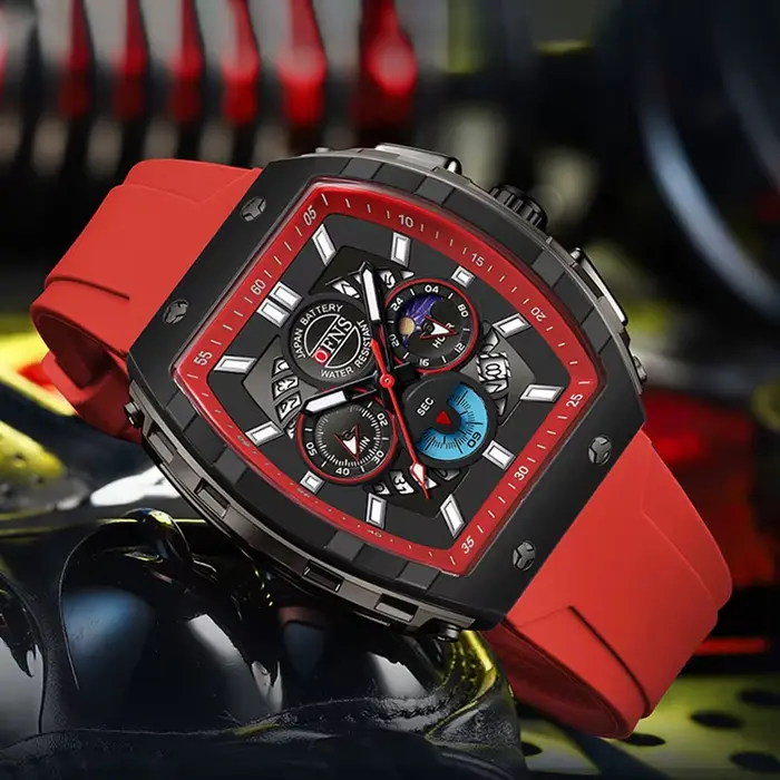 Montres-bracelets à quartz M.A.W multifonction pour hommes résistantes à l'eau et dotées de chronographes pour toutes les occasions