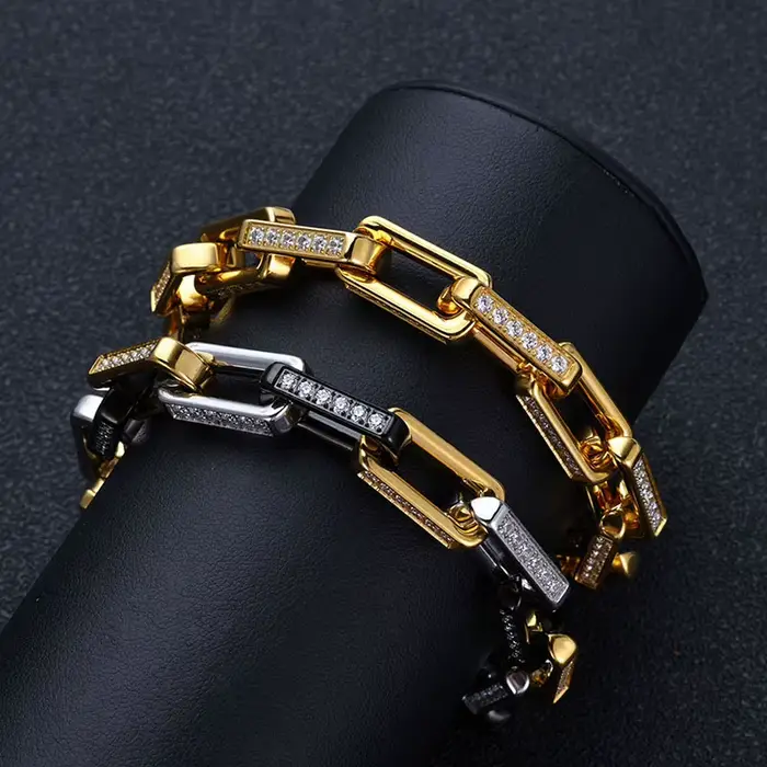 Bracelet en bambou en acier au titane pour hommes et femmes