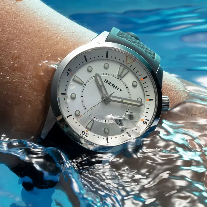 BERNY montre de plongée automatique pour hommes 200M étanche Miyota 8215 saphir AR enduit Silicone sport natation
