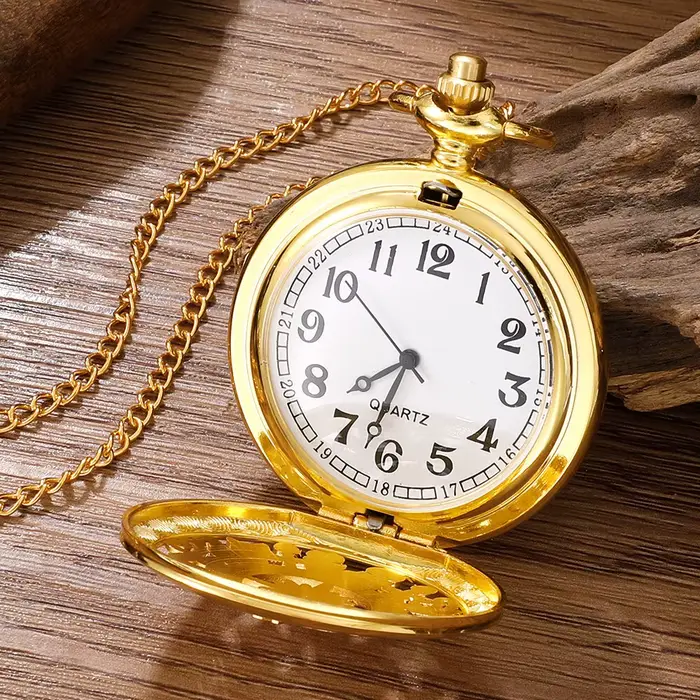 Montre de poche steampunk antique quartz or pour homme et femme occasionnels spéciaux horlogerie vintage analogique-digital