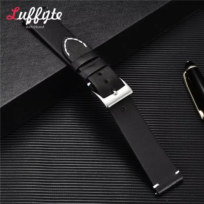 Bracelet de montre vintage en cuir de vache réglable pour montres traditionnelles avec dégagement rapide pour homme et femme occasions spéciales