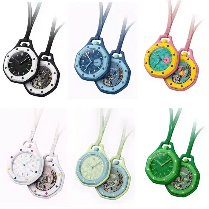 Nouvelle montre de poche octogonale 2026 avec collier