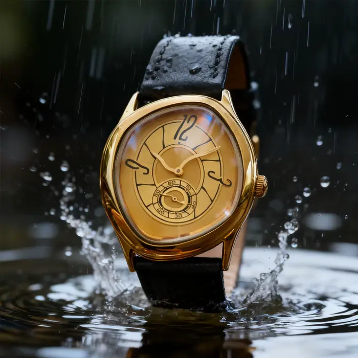 Nouvelle montre torsadée effet fondant pour hommes et femmes