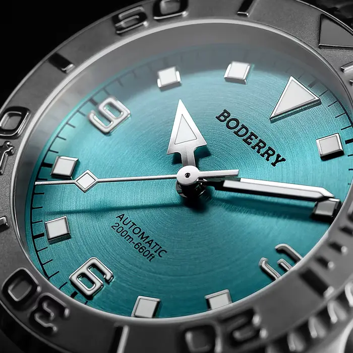 Boderry-Montre-bracelet mécanique automatique en titane pour homme