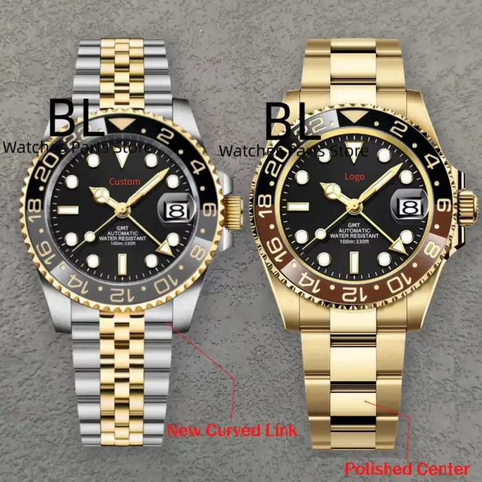 Montres mécaniques BLIGER 40MM bicolores or Rootbeer pour hommes