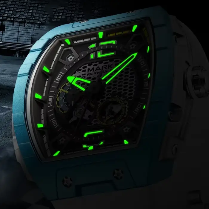Mark Fairwhale 6002 mouvement automatique Tonneau cadran lumineux étanche mode montres mécaniques pour hommes Relogios Masculino
