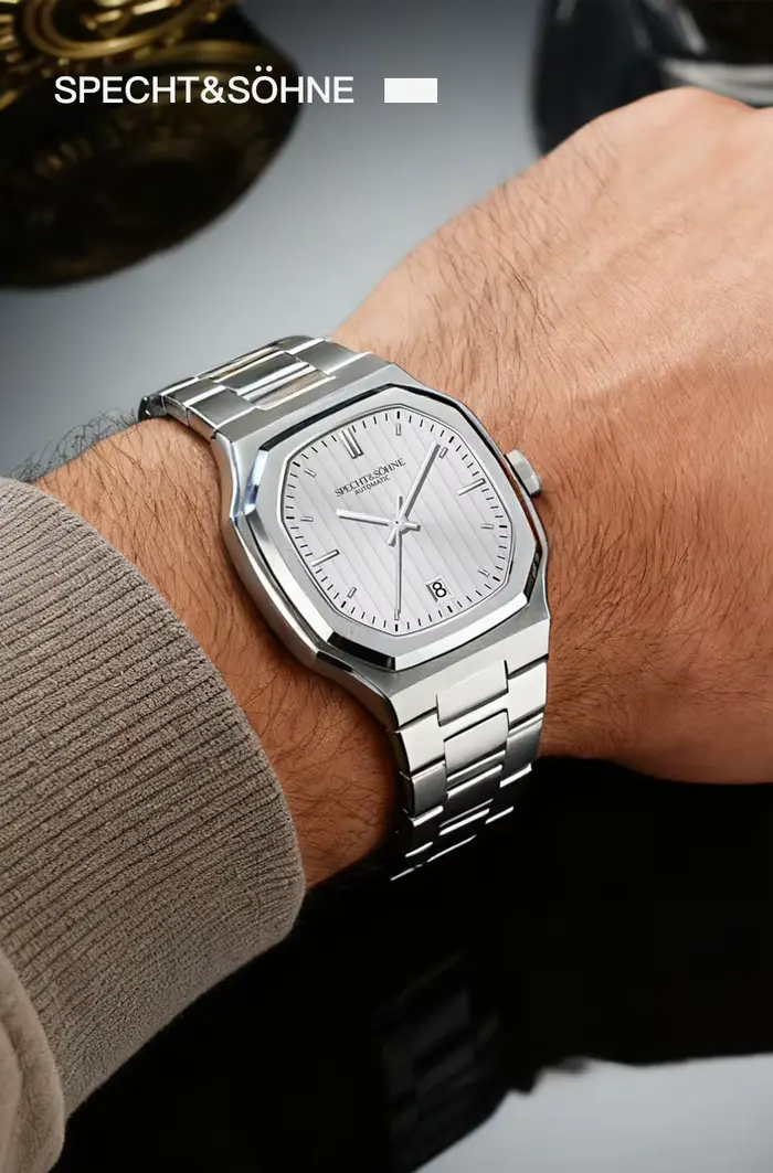 Montre Specht & Söhne 2026 Automatique en Acier Inoxydable avec Cristal Saphir - Idéale pour Hommes Occasions Spéciales et Journées Décontractées