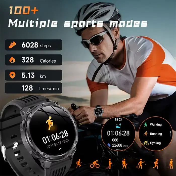 Nouveau T-Rex3 Ultra 1100mAh batterie montre intelligente GPS piste boussole IP69K étanche sport tracker extérieur militaire montres intelligentes