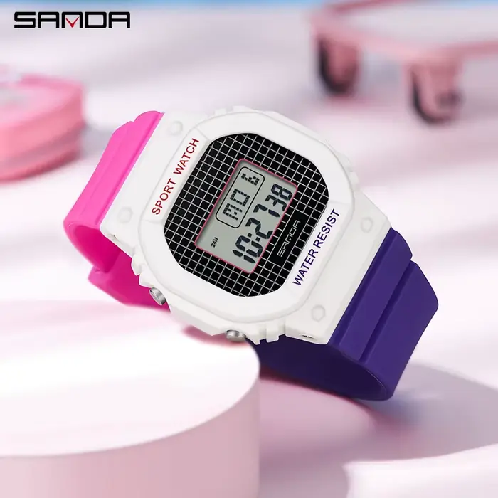 SANDA garçons filles LED montre numérique enfants