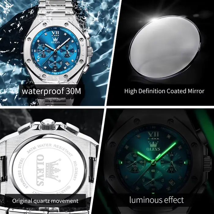 OLEVS – montre-bracelet classique de luxe pour hommes