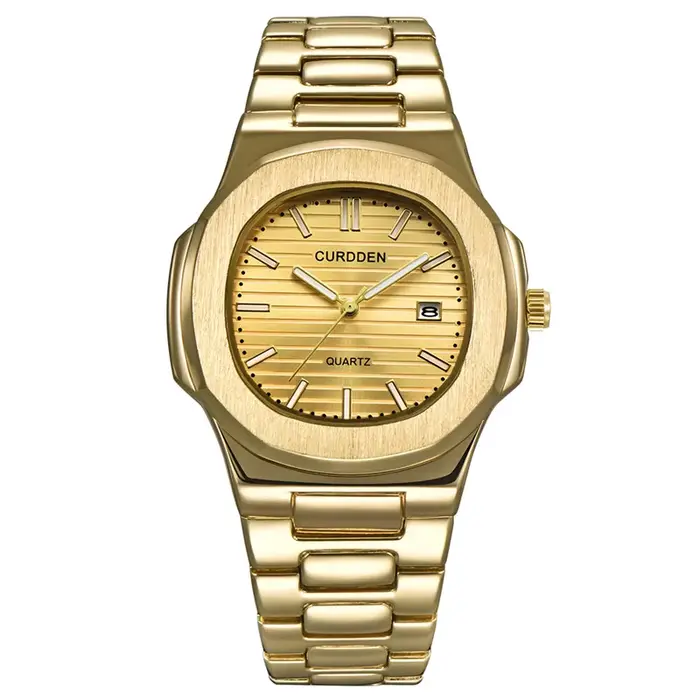 Montres de marque CURDDEN authentiques pour hommes, mode, luxe, acier inoxydable, calendrier, quartz