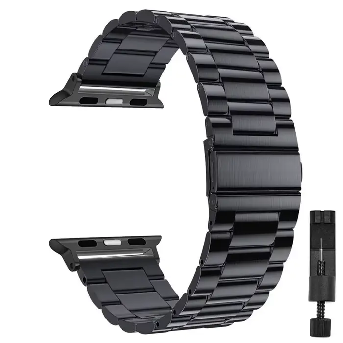 Bracelet Correa Classique en Acier Inoxydable pour Apple Watch
