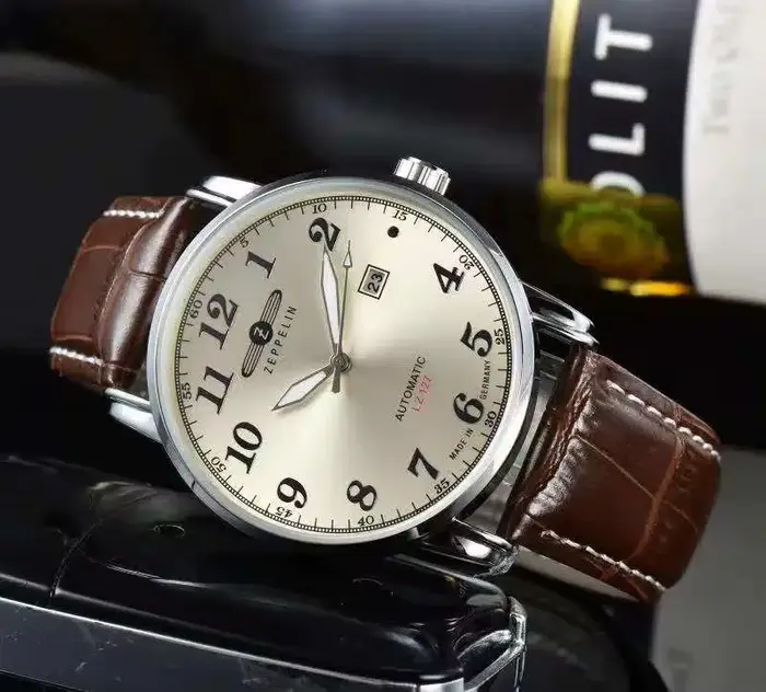 Montre à quartz originale de la série ZEPPELIN Hindenburg, design rétro pour hommes, montre-bracelet