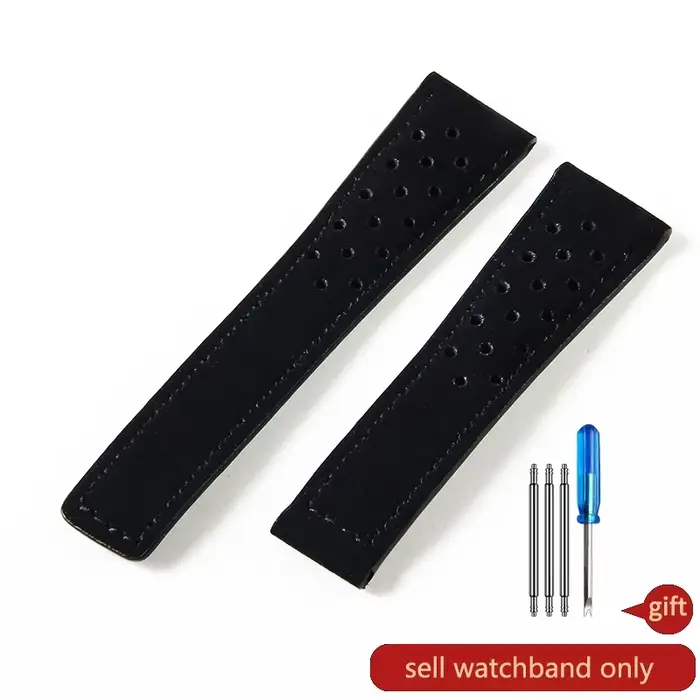 Bracelets de montre en cuir de vache véritable, légers, respirants, confortables à porter, bracelet 