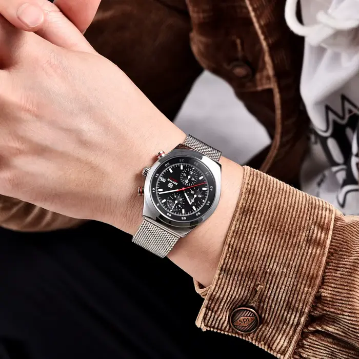 Montre BENYAR 5200 Quartz élégante avec chronographe et calendrier complet pour hommes d'affaires et occasions spéciales