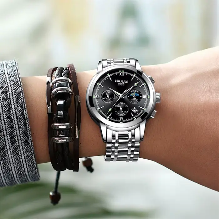 NIBOSI – montre-bracelet à Quartz pour hommes