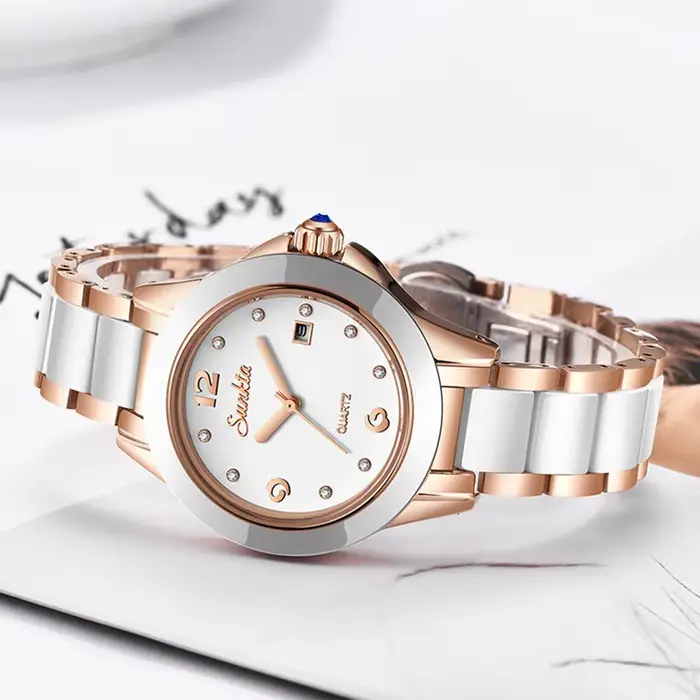 Mode Femmes Montre Rose Or Dames Bracelet Montres Fille Reloj Mujer 2023 Nouvelle