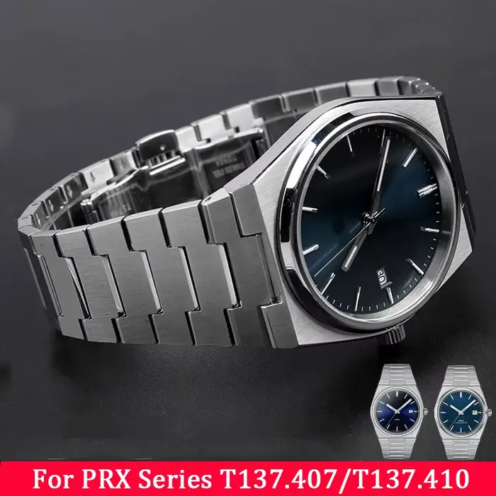 Bracelet en acier inoxydable massif pour Tissot PRX 11-35MM/12-40MM