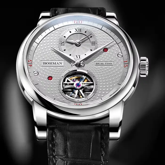 Montre-bracelet mécanique Borman 2025 élégante pour homme occasions spéciales résistante à l'eau avec mouvement automatique